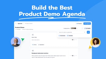 product demo agenda with Sessions