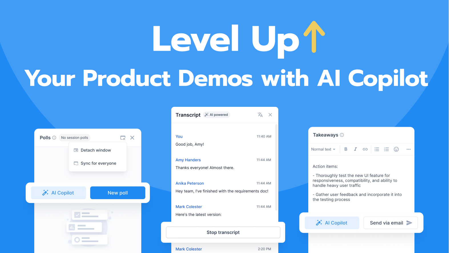 level up your product demos with AI Copilot